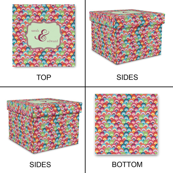 Retro Fishscales Gift Boxes with Lid - Canvas Wrapped - Medium - Approval