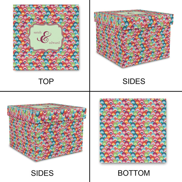 Retro Fishscales Gift Boxes with Lid - Canvas Wrapped - X-Large - Approval