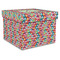 Retro Fishscales Gift Boxes with Lid - Canvas Wrapped - X-Large - Front/Main
