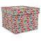 Retro Fishscales Gift Box with Lid - Canvas Wrapped - XX-Large (Personalized)