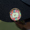 Retro Fishscales Golf Ball Marker Hat Clip - Gold - On Hat