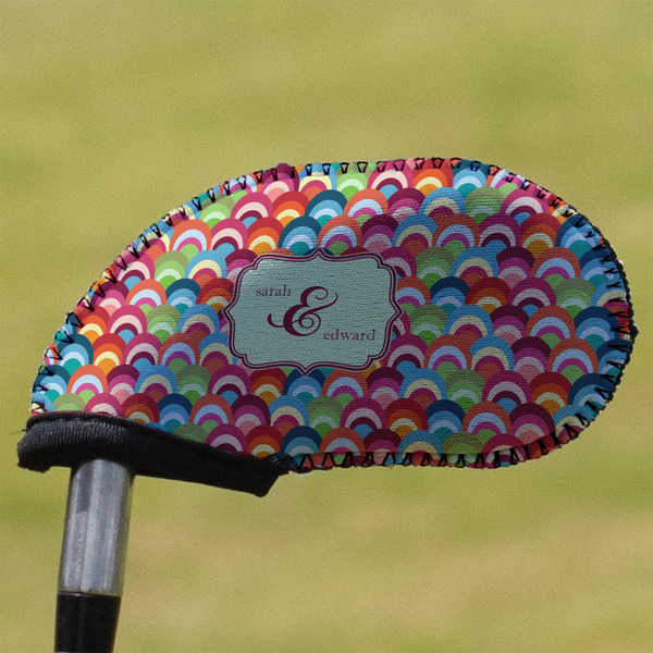 Custom Retro Fishscales Golf Club Iron Cover - Single (Personalized)