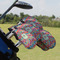 Retro Fishscales Golf Club Cover - Set of 9 - On Clubs