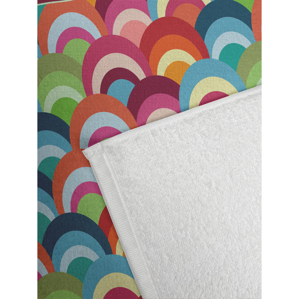 Retro Fishscales Golf Towel - Detail