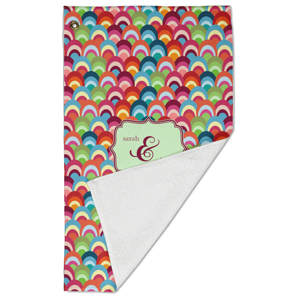 Retro Fishscales Golf Towel - Folded (Large)