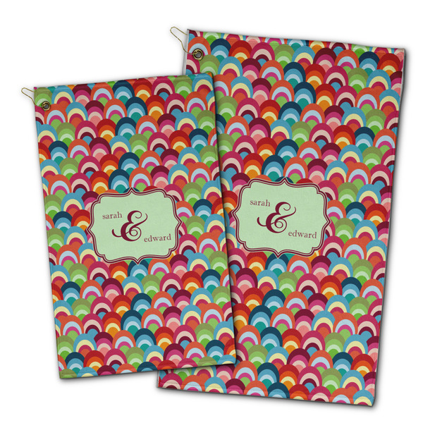 Retro Fishscales Golf Towel - PARENT (small and large)