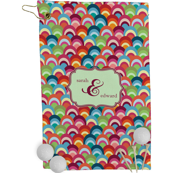 Retro Fishscales Golf Towel (Personalized)
