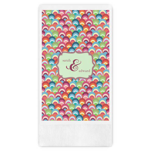 Custom Retro Fishscales Guest Towels - Full Color (Personalized)