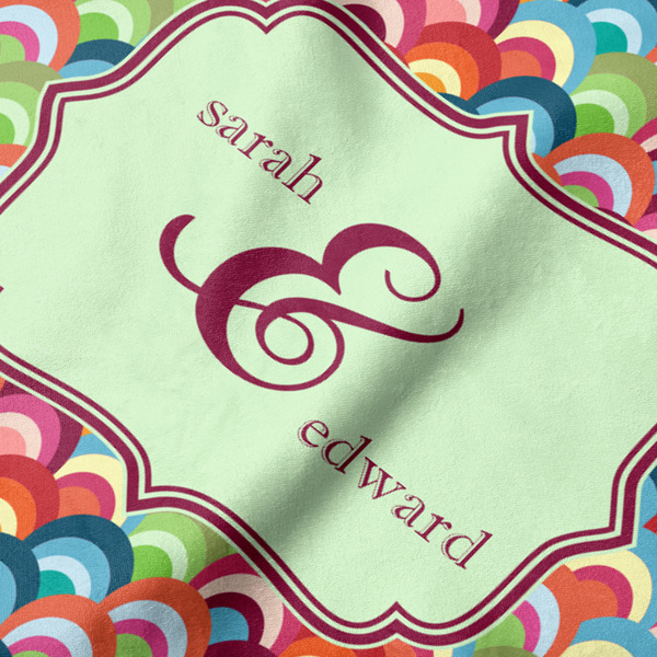 Retro Fishscales Hooded Baby Towel- Detail Close Up