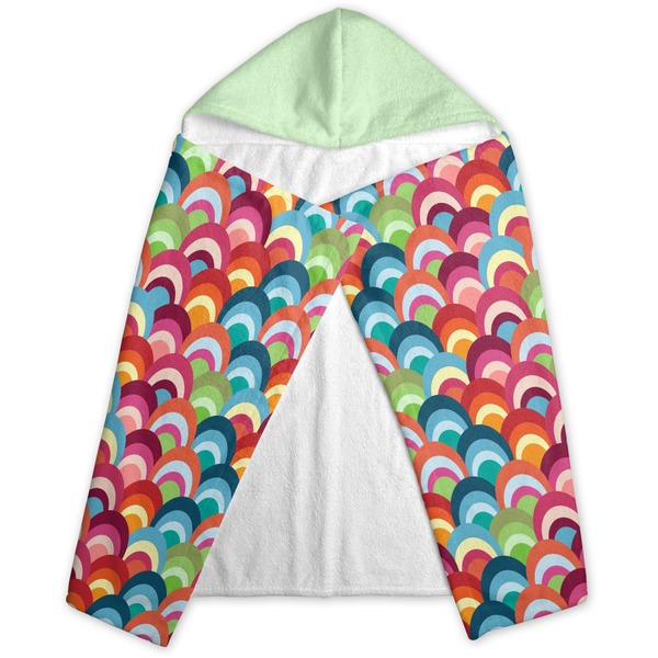 Retro Fishscales Hooded Towel - Folded