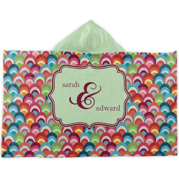 Custom Retro Fishscales Kids Hooded Towel (Personalized)