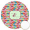 Retro Fishscales Printed Cookie Topper - 3.25" (Personalized)