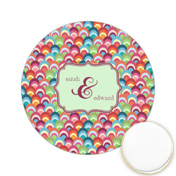 Retro Fishscales Printed Cookie Topper - 2.15" (Personalized)