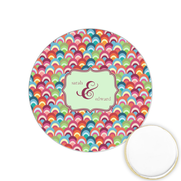 Custom Retro Fishscales Printed Cookie Topper - 1.25" (Personalized)