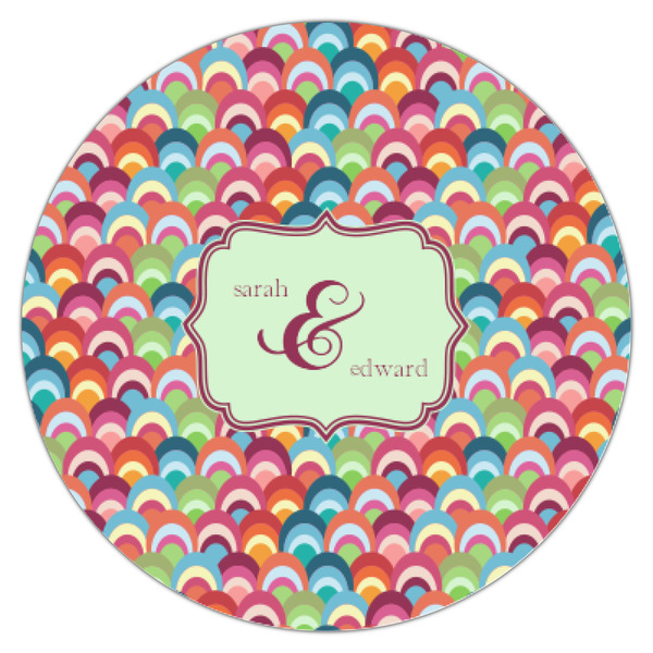 Retro Fishscales Icing Circle - XSmall - Single