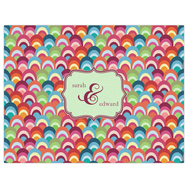 Retro Fishscales Indoor / Outdoor Rug - 6'x8' - Front Flat