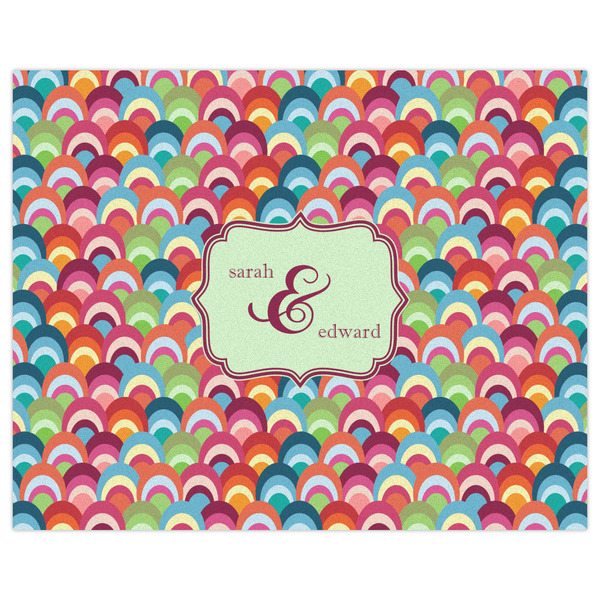 Retro Fishscales Indoor / Outdoor Rug - 8'x10' - Front Flat