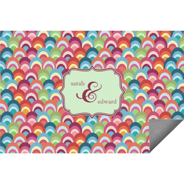 Custom Retro Fishscales Indoor / Outdoor Rug - 5'x8' (Personalized)