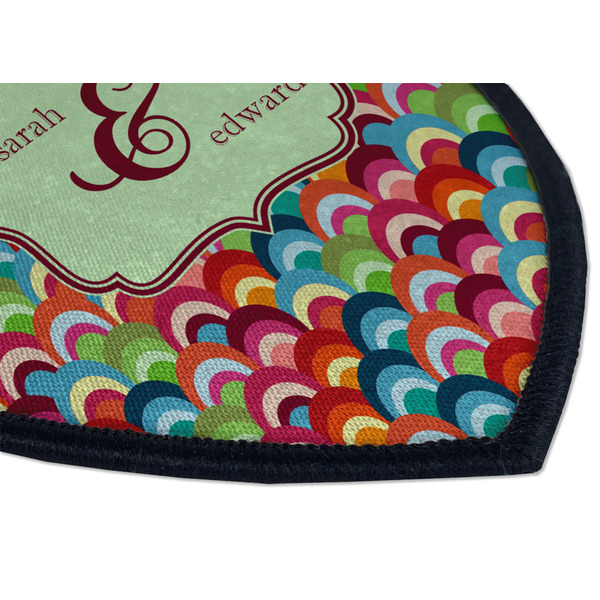 Retro Fishscales Iron on Shield 3 Detail