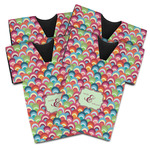 Retro Fishscales Jersey Bottle Cooler - Set of 4 (Personalized)