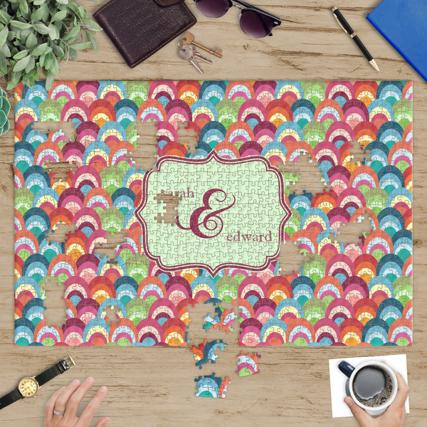 Retro Fishscales Jigsaw Puzzle 1014 Piece - In Context