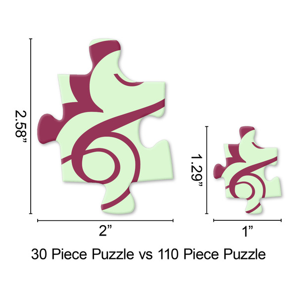 Retro Fishscales Jigsaw Puzzle - Piece Comparison