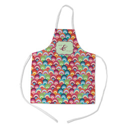 Retro Fishscales Kid's Apron w/ Couple's Names