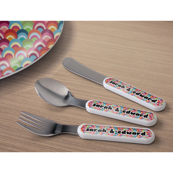 Retro Fishscales Kids Flatware w/ Plate