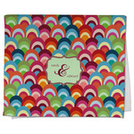 Retro Fishscales Kitchen Towel - Poly Cotton w/ Couple's Names