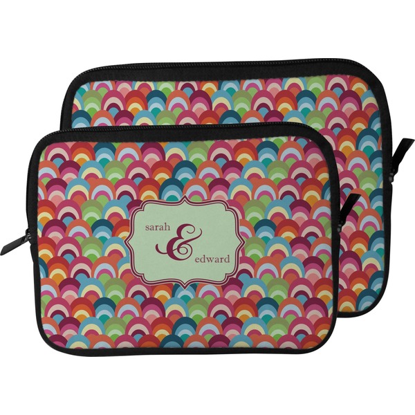 Retro Fishscales Laptop Sleeve (Size Comparison)