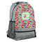 Retro Fishscales Large Backpack - Gray - Angled View