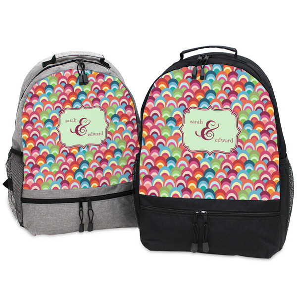 Retro Fishscales Large Backpacks - Both