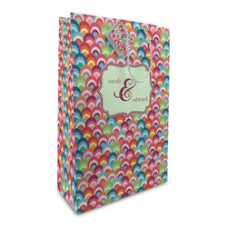 Retro Fishscales Large Gift Bag (Personalized)