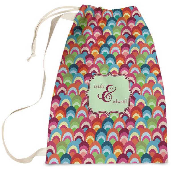 Custom Retro Fishscales Laundry Bag - Large (Personalized)