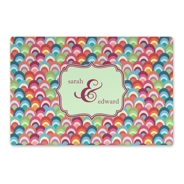 Custom Retro Fishscales Large Rectangle Car Magnet (Personalized)