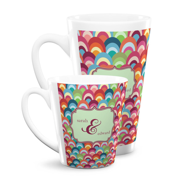 Retro Fishscales Latte Mugs Main