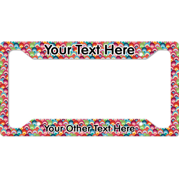 Custom Retro Fishscales License Plate Frame - Style A (Personalized)