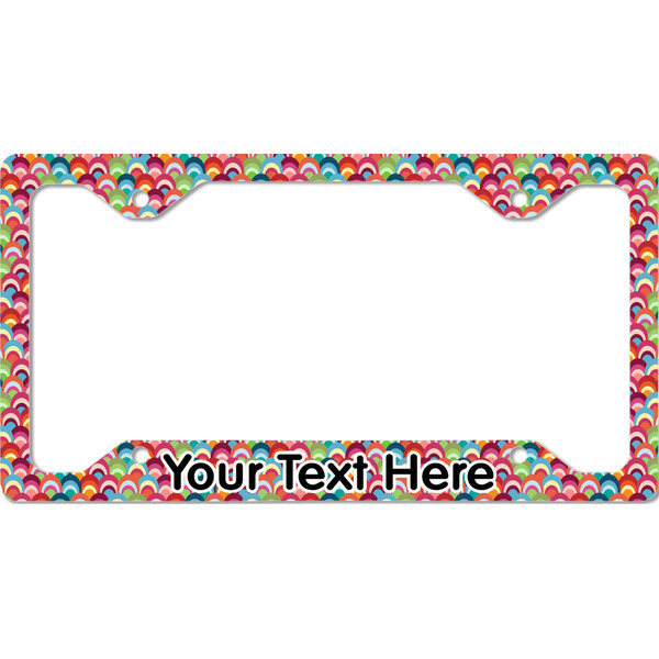 Custom Retro Fishscales License Plate Frame - Style C (Personalized)