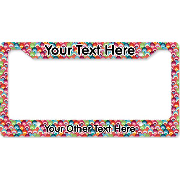 Custom Retro Fishscales License Plate Frame - Style B (Personalized)