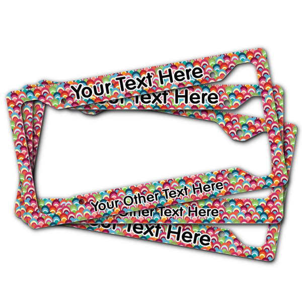 Retro Fishscales License Plate Frames - (PARENT MAIN)
