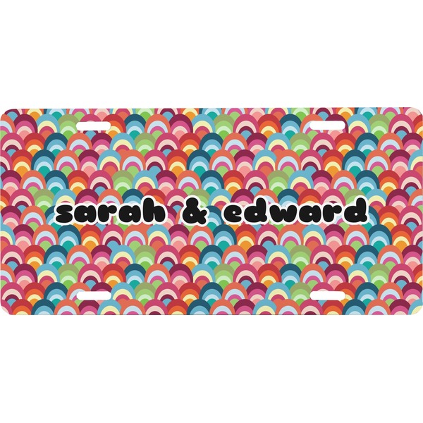 Custom Retro Fishscales Front License Plate (Personalized)