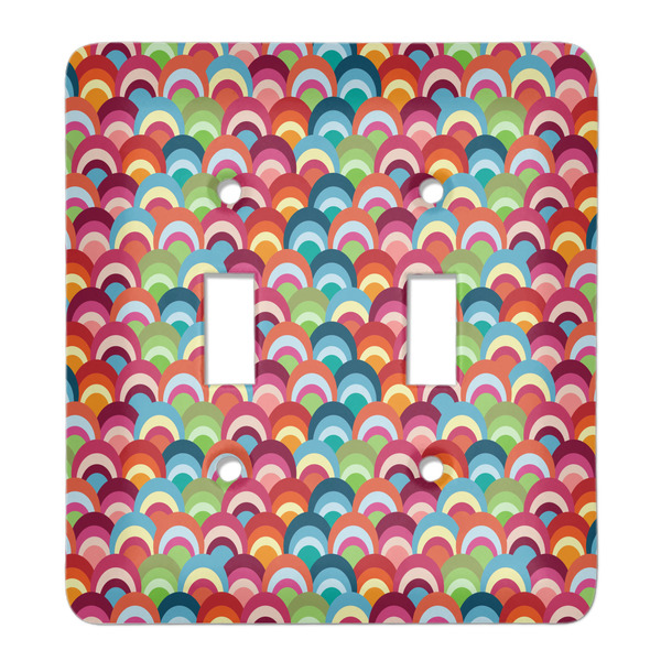 Custom Retro Fishscales Light Switch Cover (2 Toggle Plate)