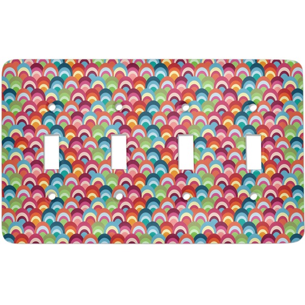 Custom Retro Fishscales Light Switch Cover (4 Toggle Plate)