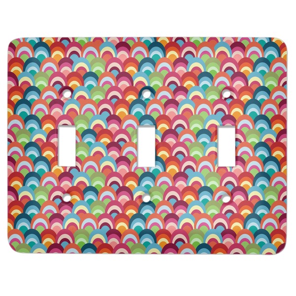 Custom Retro Fishscales Light Switch Cover (3 Toggle Plate)