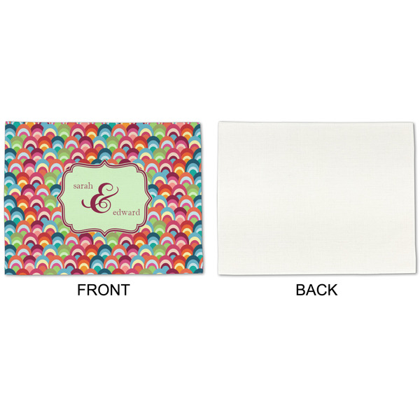 Retro Fishscales Linen Placemat - APPROVAL Single (single sided)