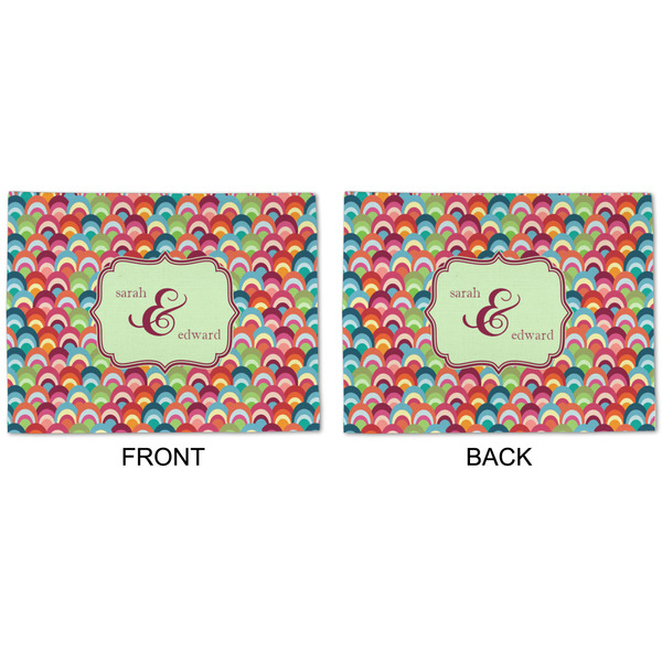 Retro Fishscales Linen Placemat - APPROVAL (double sided)