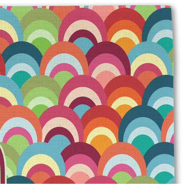 Retro Fishscales Linen Placemat - DETAIL