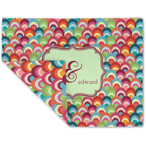 Retro Fishscales Linen Placemat - Folded Corner (double side)