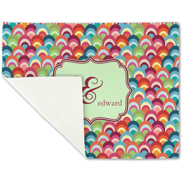 Retro Fishscales Linen Placemat - Folded Corner (single side)