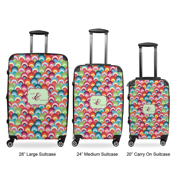 Retro Fishscales Luggage Bags all sizes - With Handle